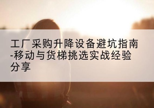 顺昌移动式升降机怎么选-工厂采购升降设备避坑指南-移动与货梯挑选实战经验分享